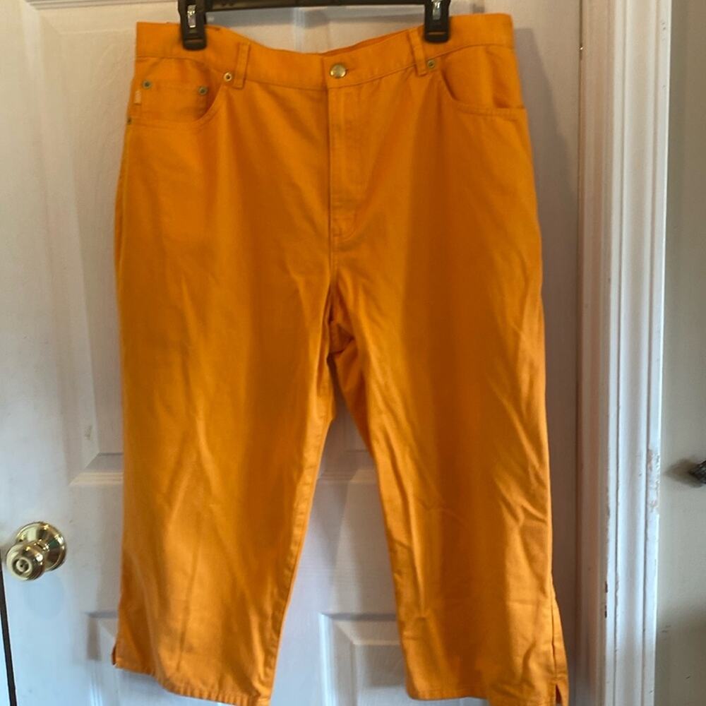 Lauren Ralph Lauren women’s size 16 orange ankle cropped jeans